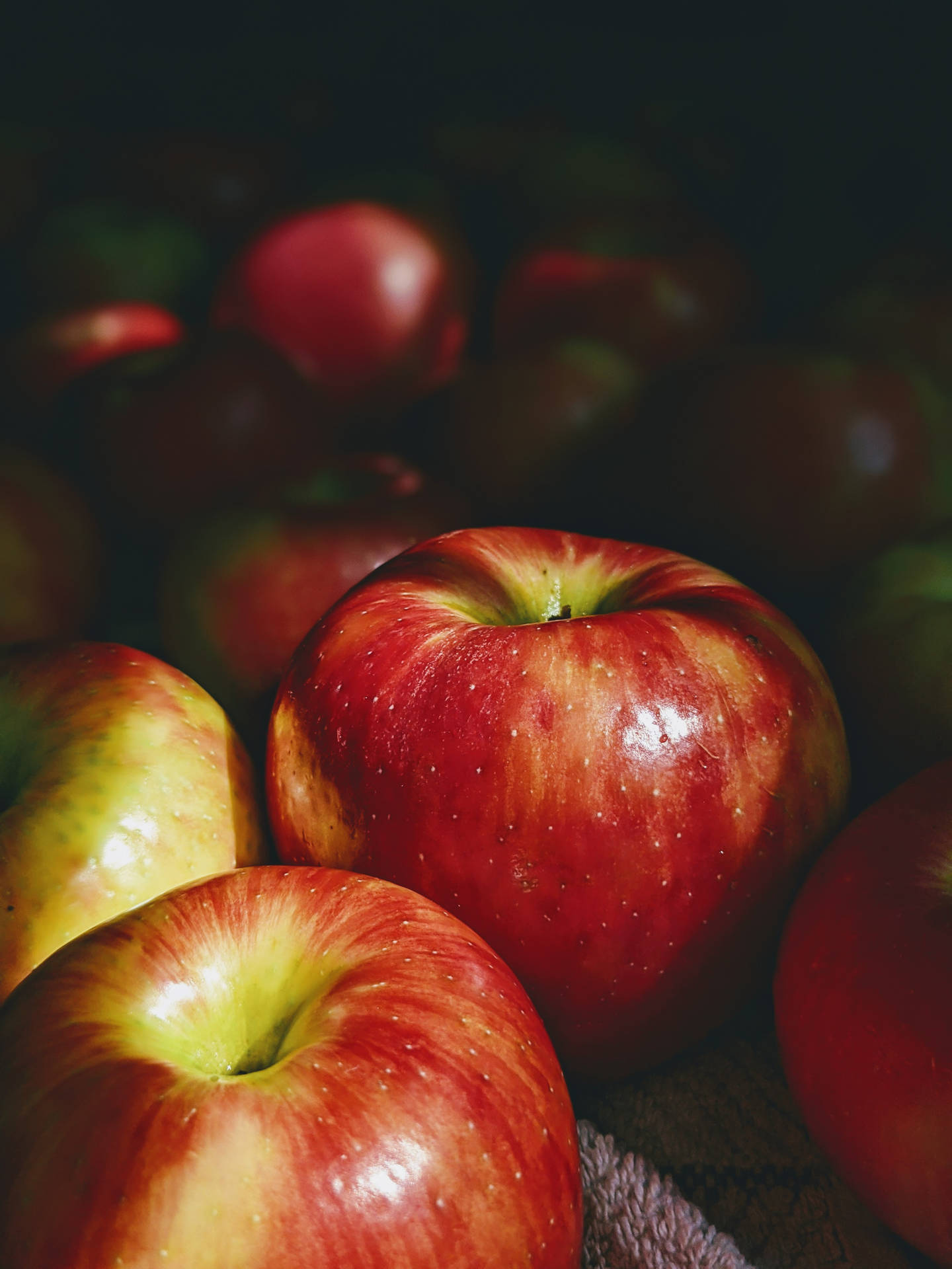 Apple Fruit Waxy Skin Background