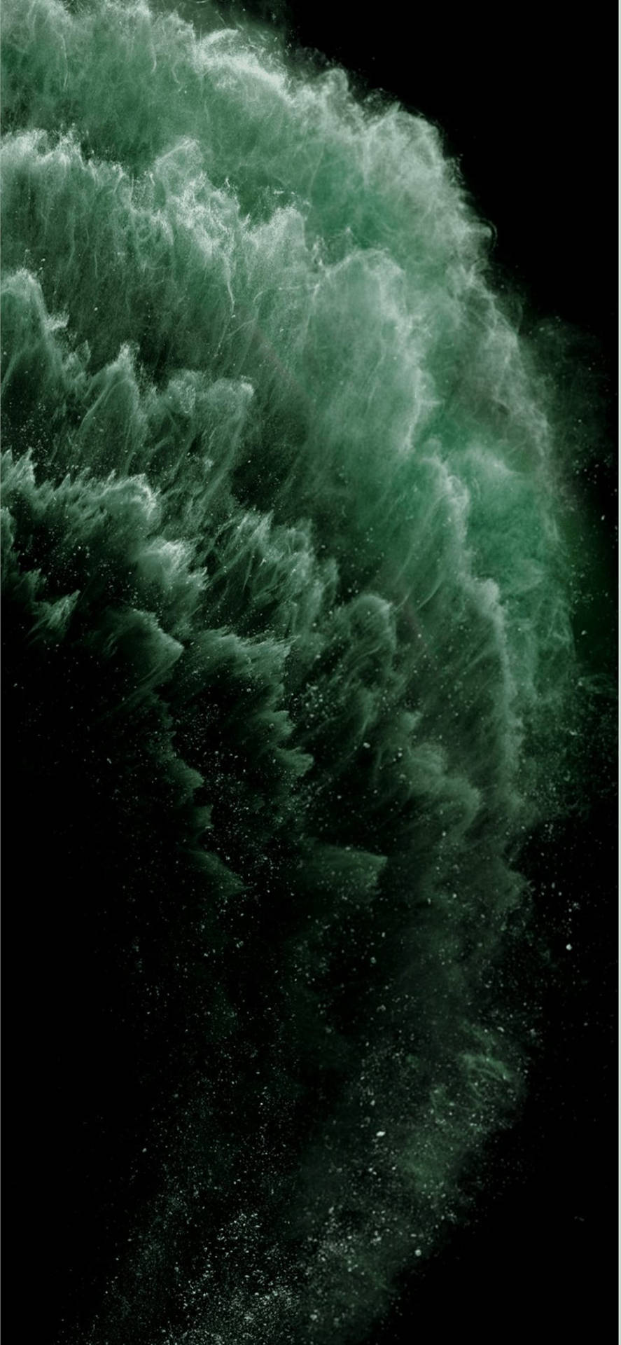Apple Iphone Default Green Explosion Background