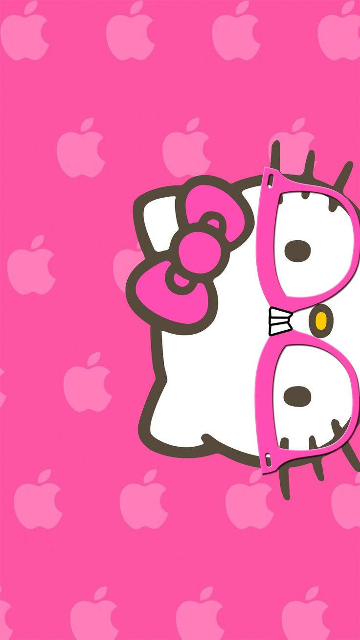 Apple Iphone Pink Hello Kitty Background