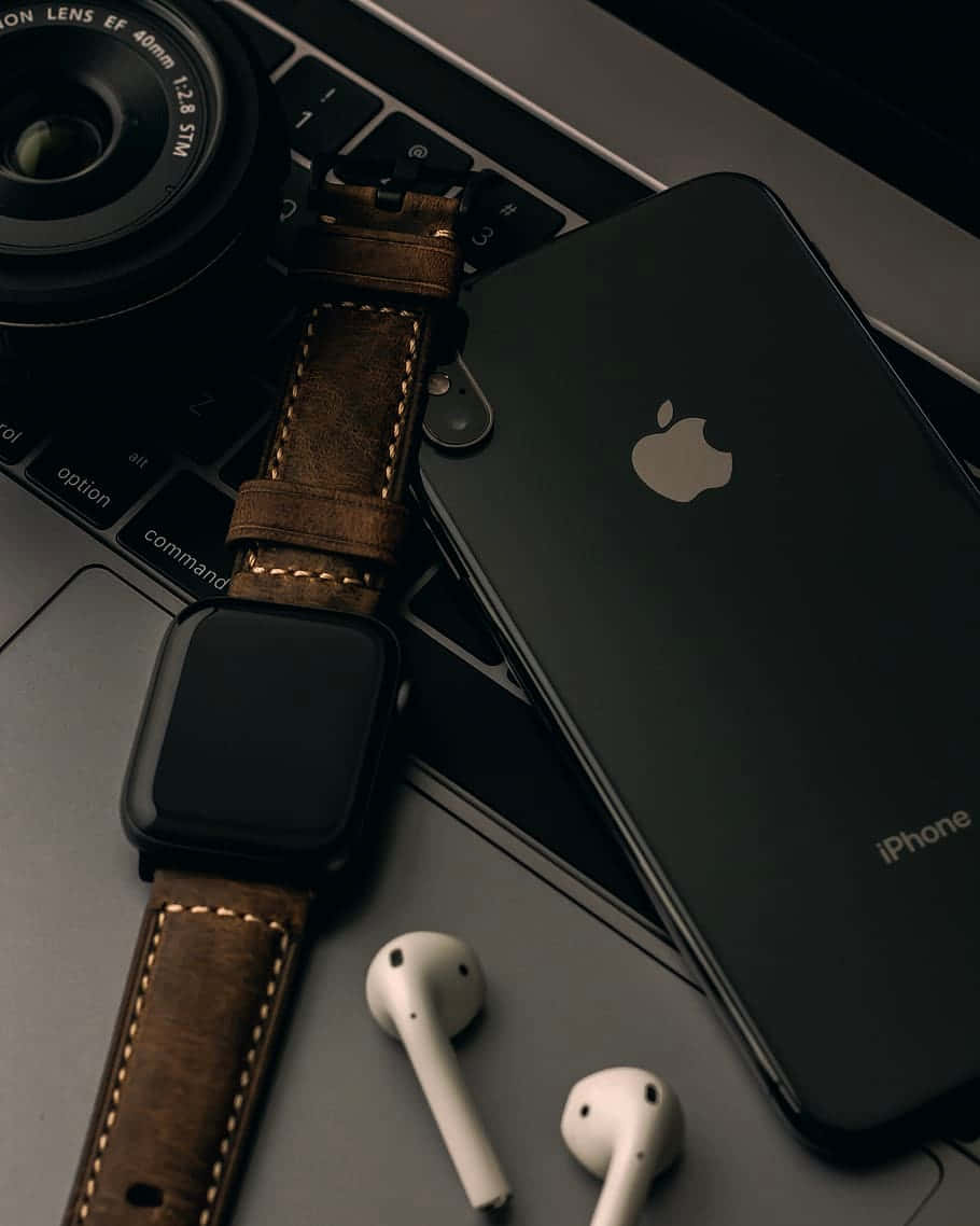 Apple Iphone X Airpods Apple Watch Background