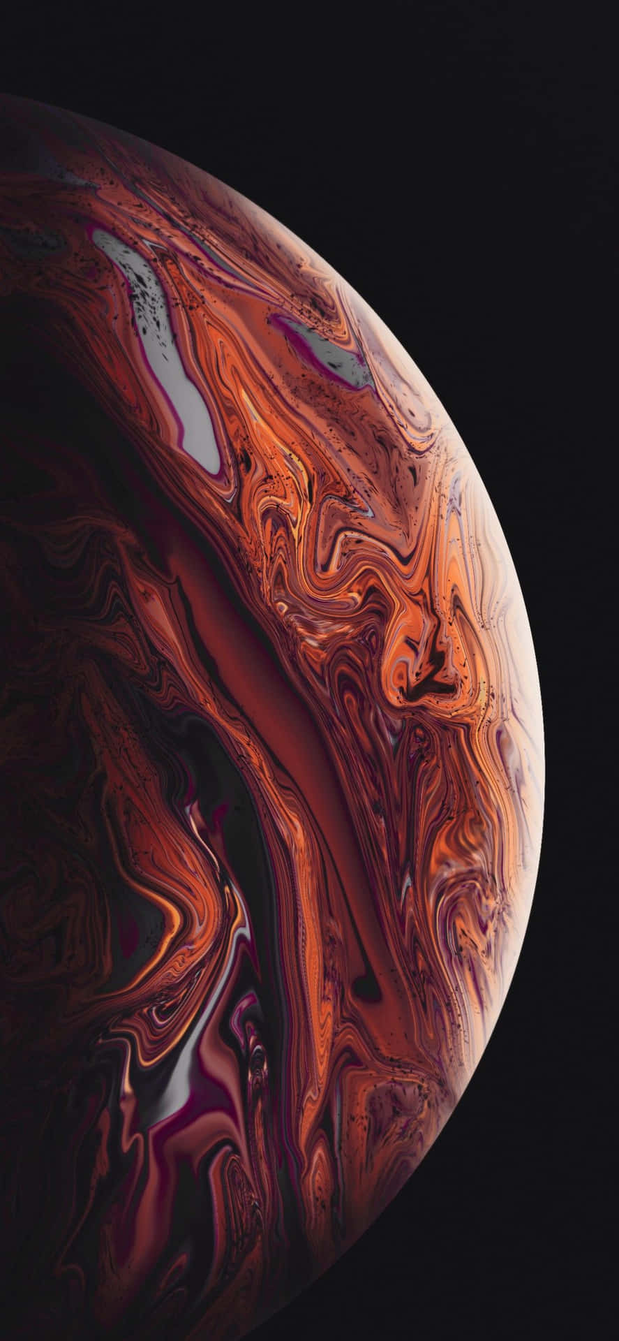 Apple Iphone Xs Brown Planet Background