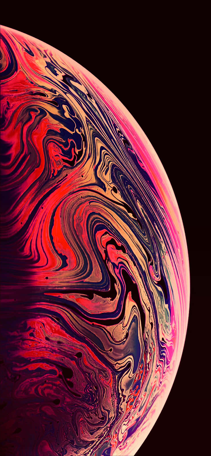 Apple Iphone Xs Pink Fluid Bubble Background