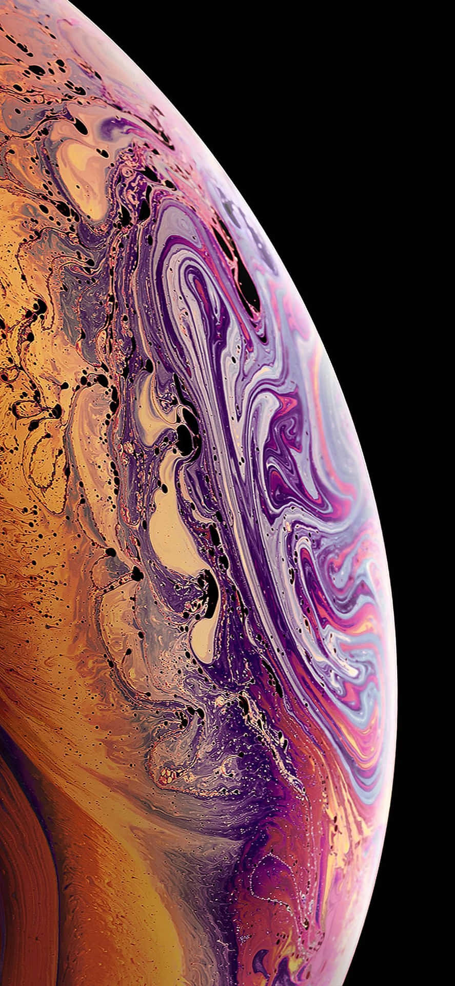 Apple Iphone Xs Purple Gradient Bubble Background