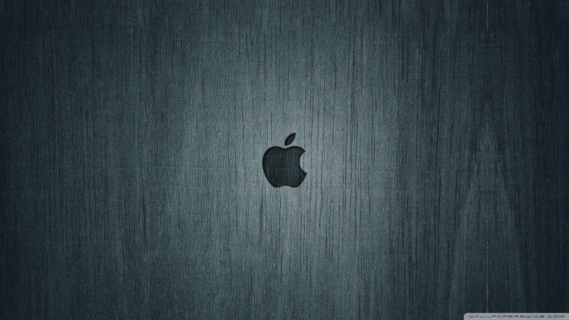 Apple Logo 4k In Gray Background