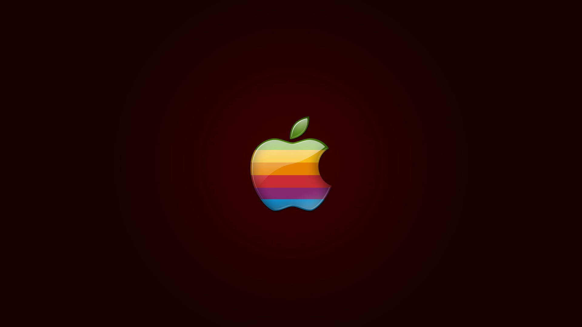 Apple Logo 4k In Rainbow Background