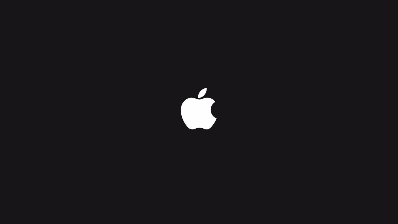 Apple Logo 4k On Dark Bagground Background