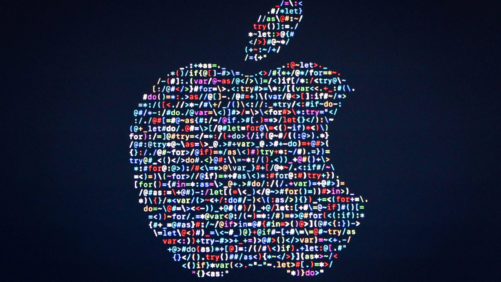 Apple Logo 4k With Codec Text Background