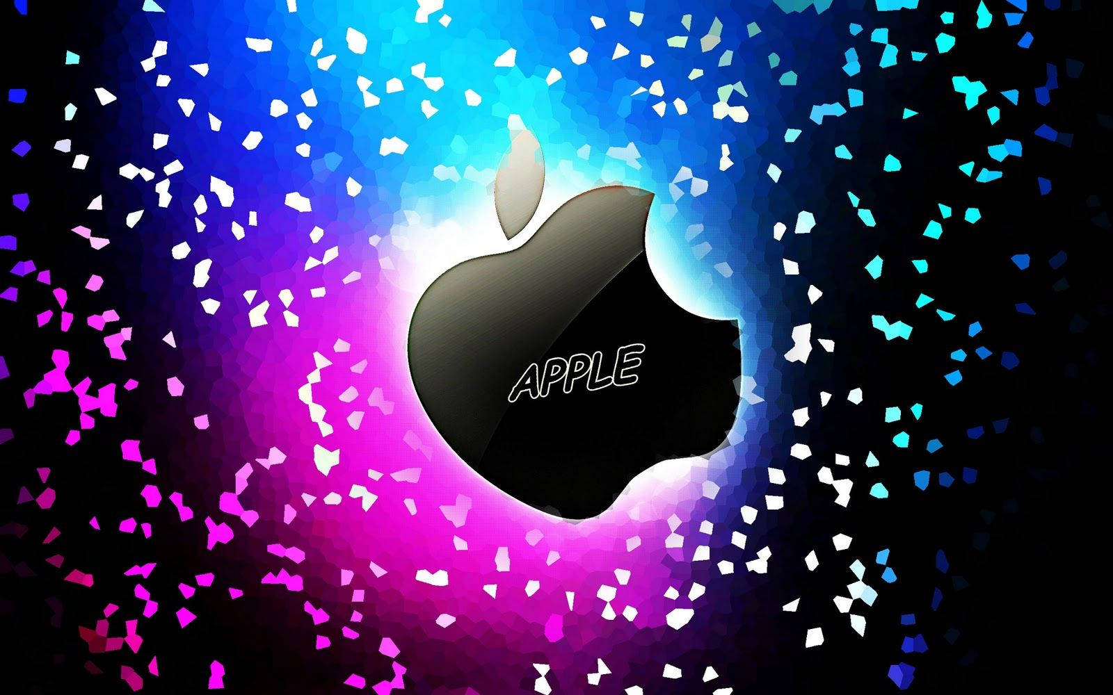 Apple Logo Abstract Confetti Background