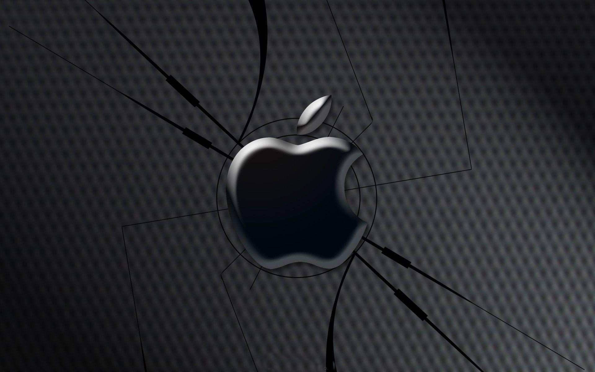 Apple Logo Black 3d Background