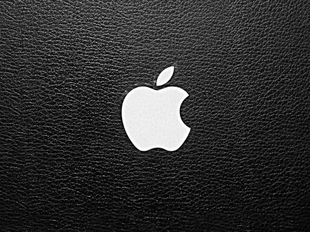 Apple Logo Black Leather Awesome Ipad Background