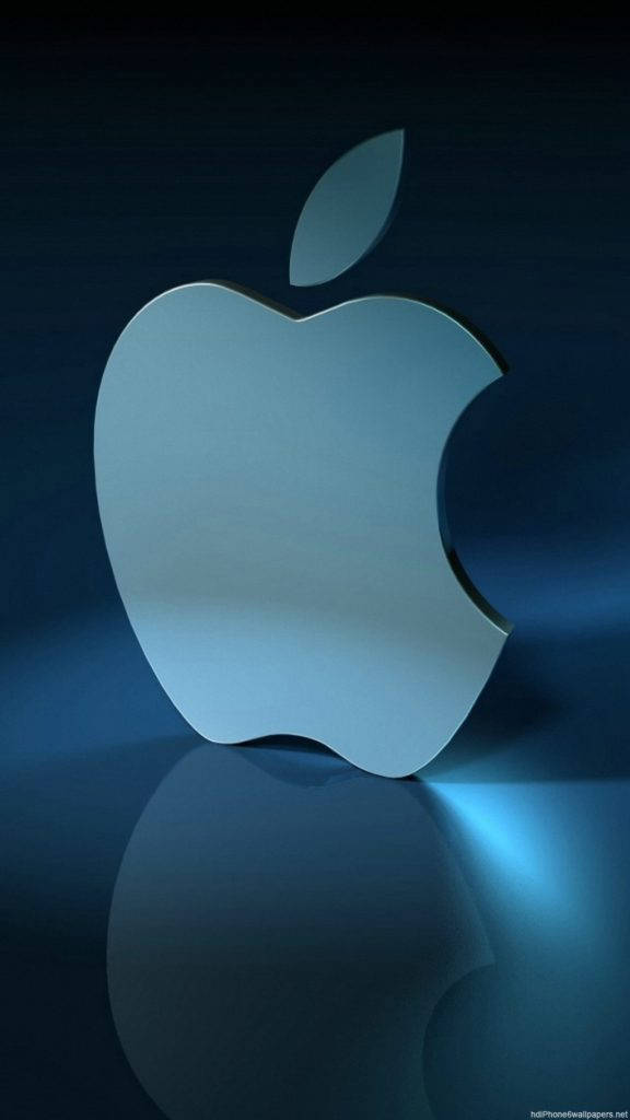 Apple Logo Blue Iphone Background