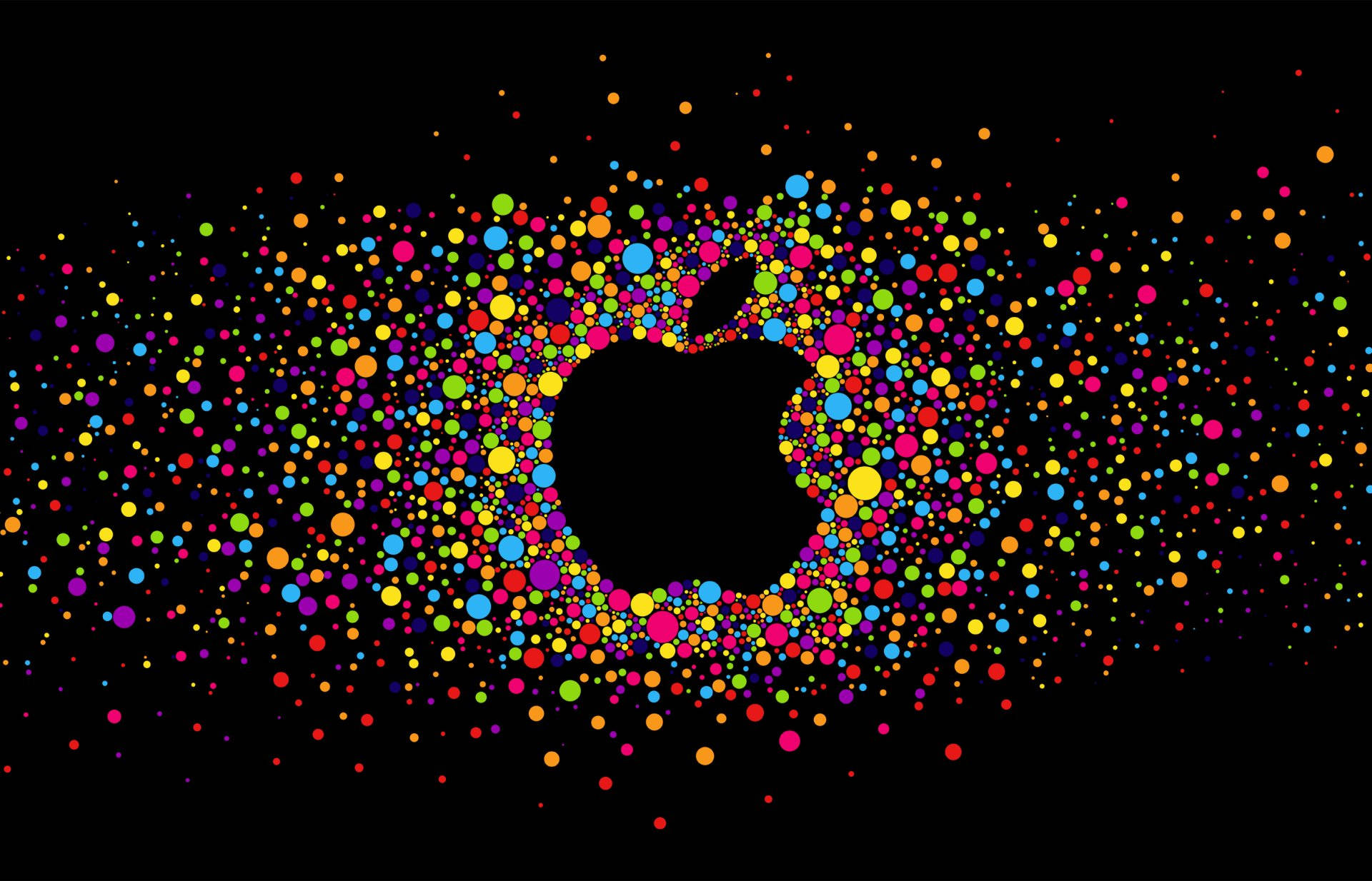 Apple Logo Bright And Colorful