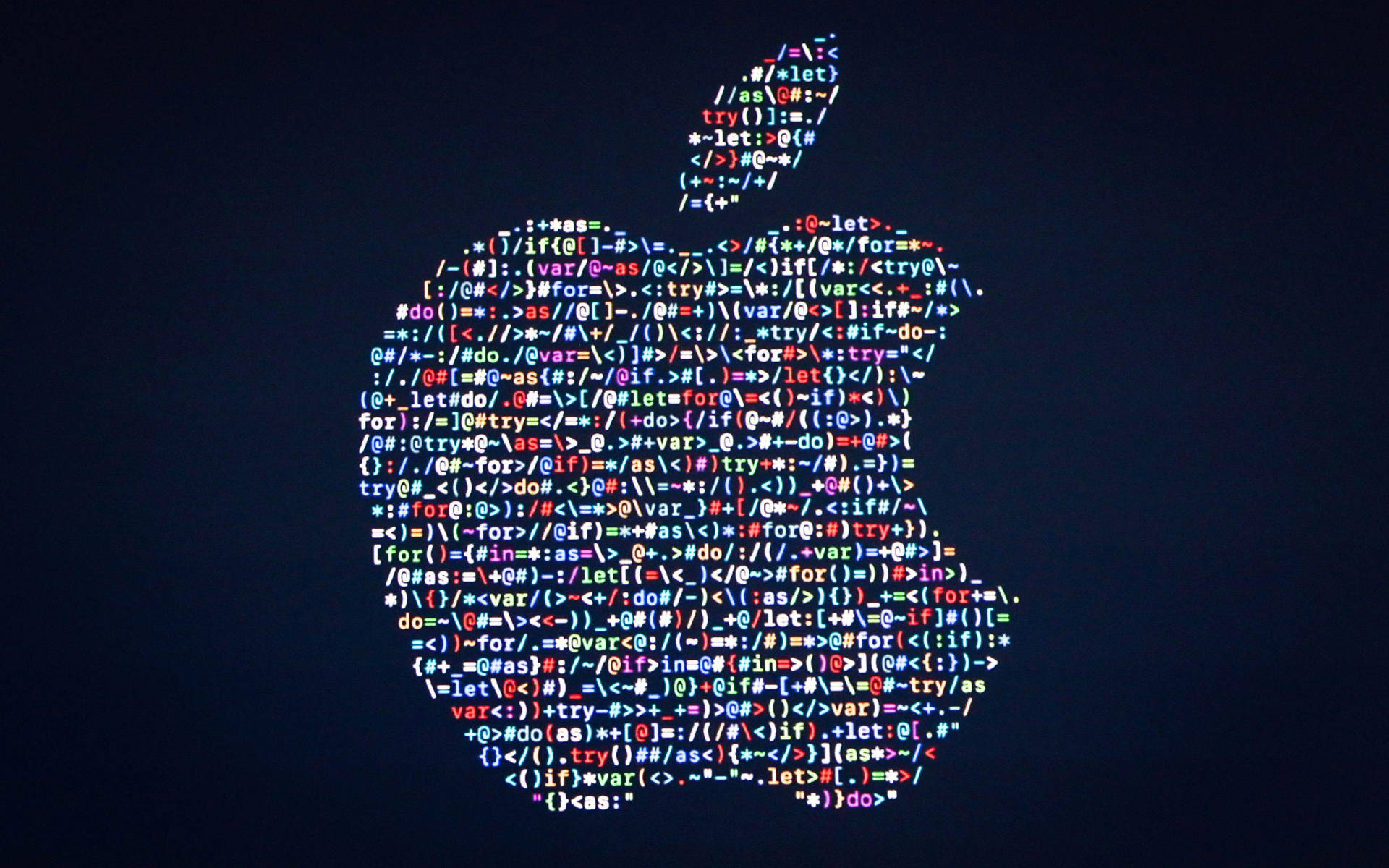 Apple Logo Coding Background