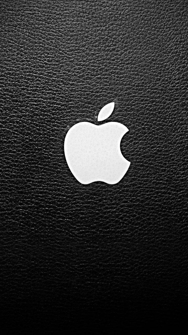 Apple Logo Colored Solid Black Iphone Background