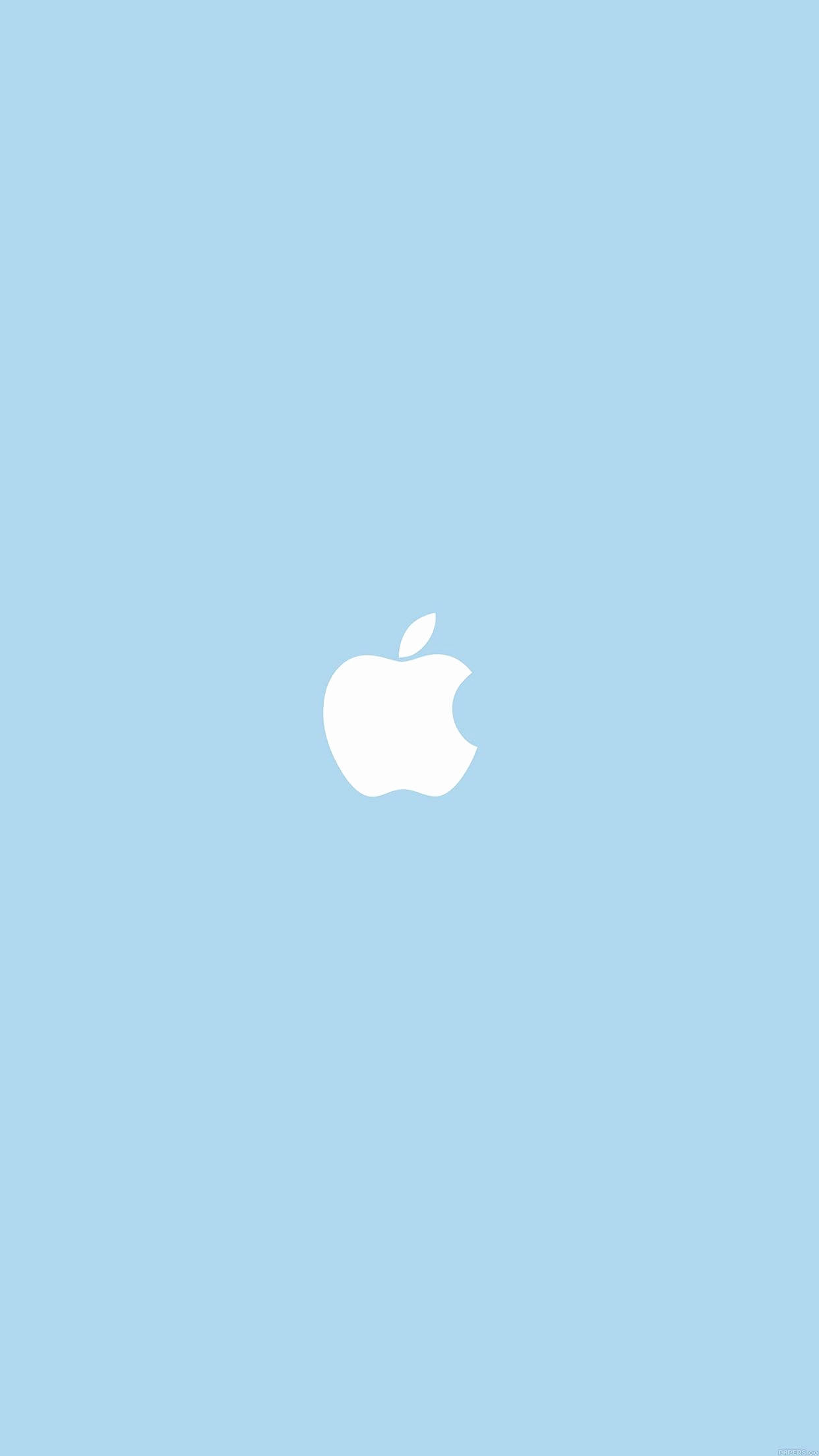 Apple Logo Cute Blue Aesthetic Background