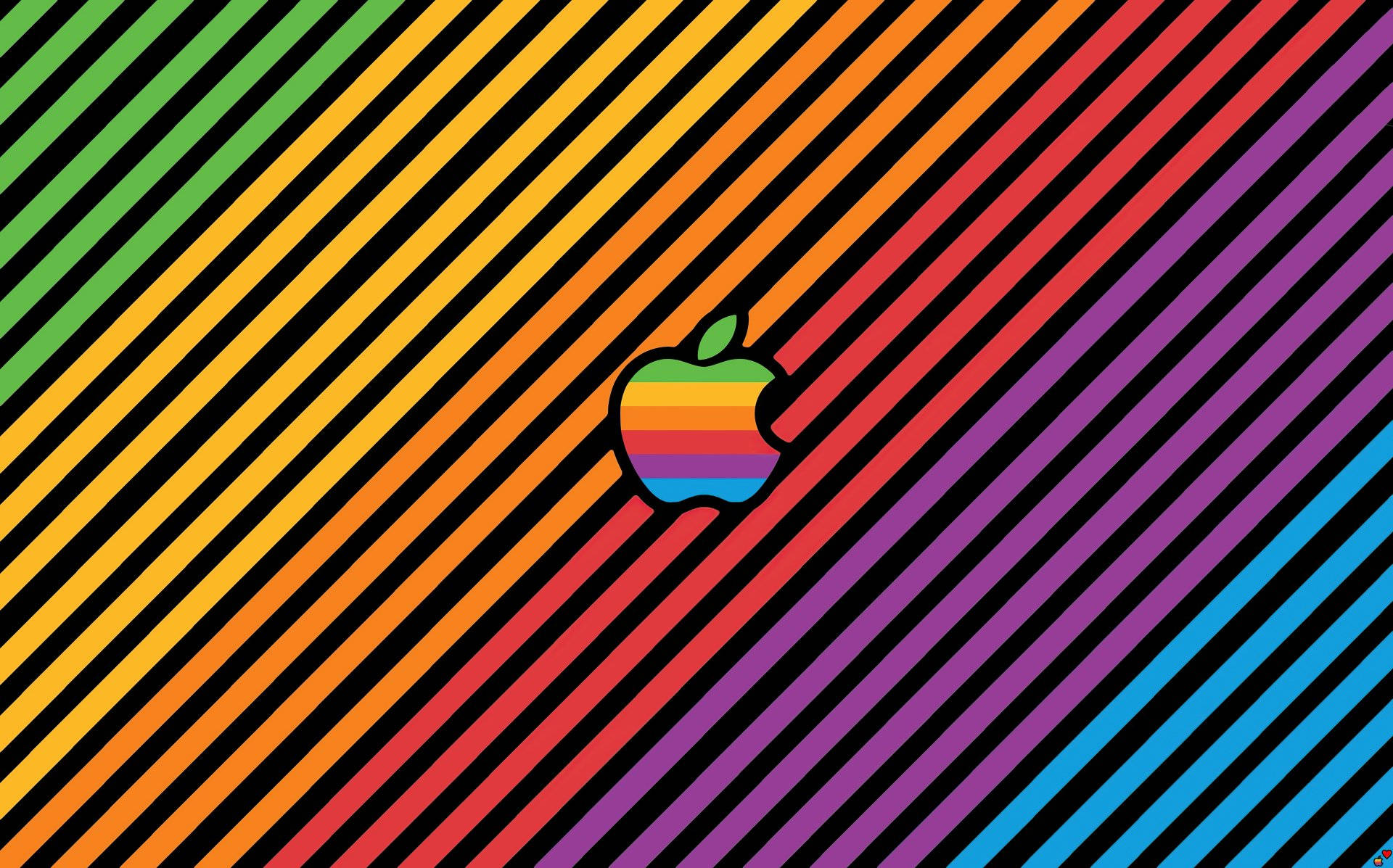 Apple Logo Diagonal Lines