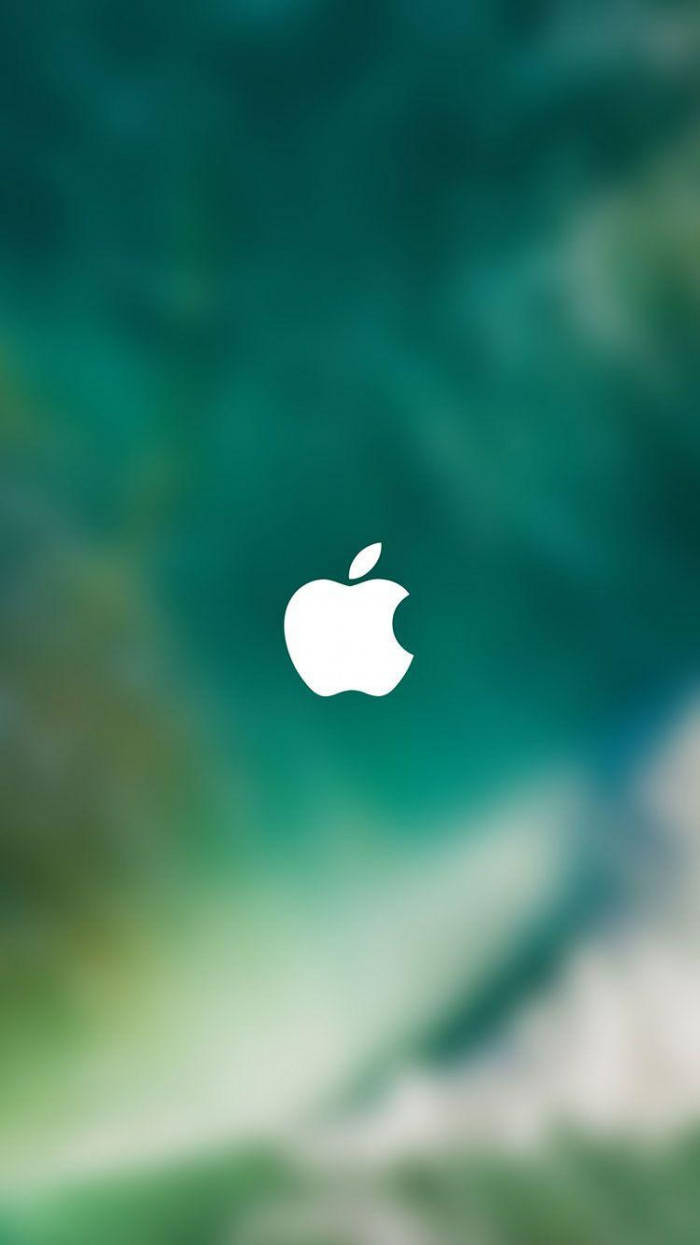 Apple Logo Green Iphone Ios 10 Background