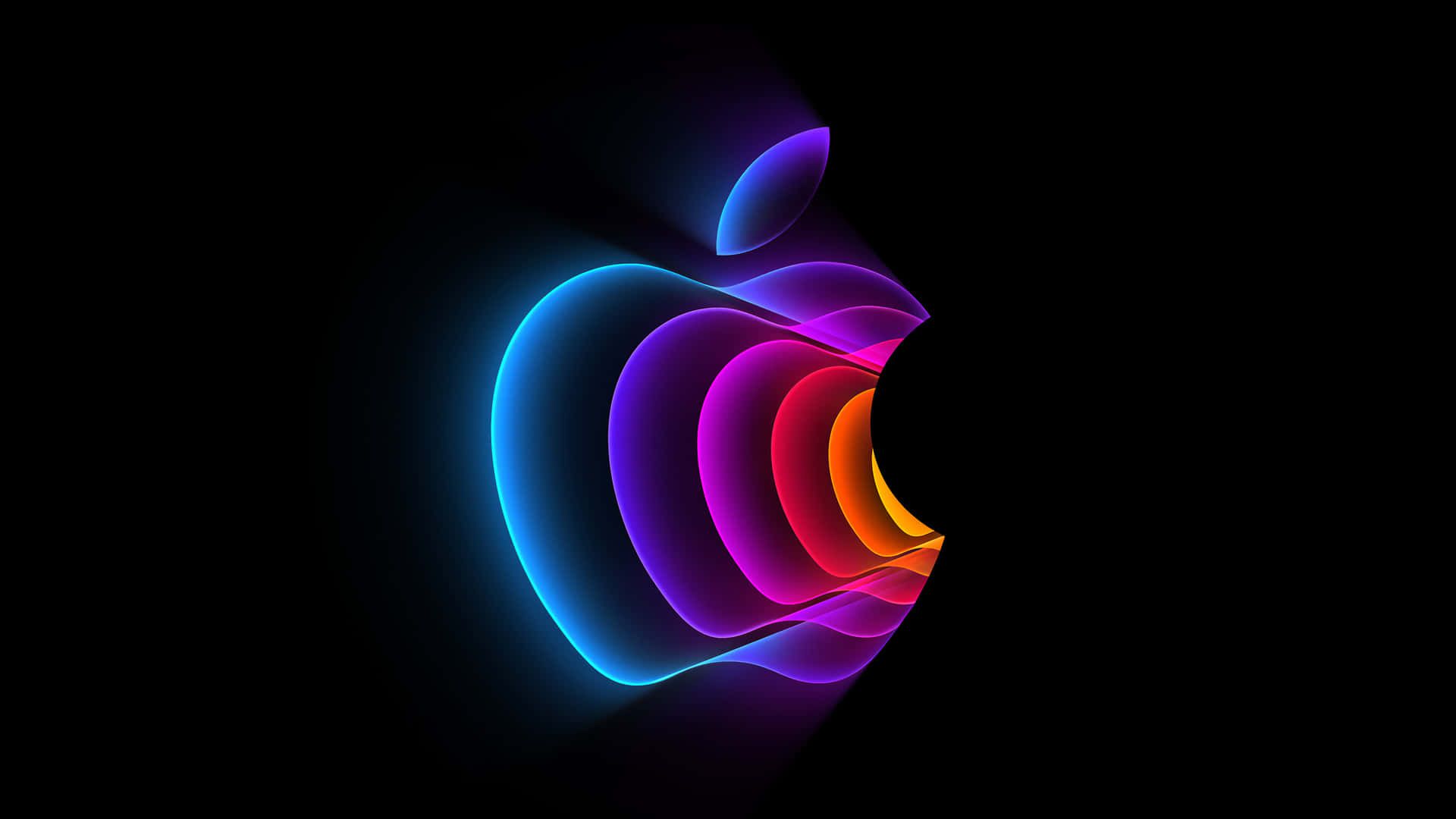 Apple Logo In A Dark Background Background