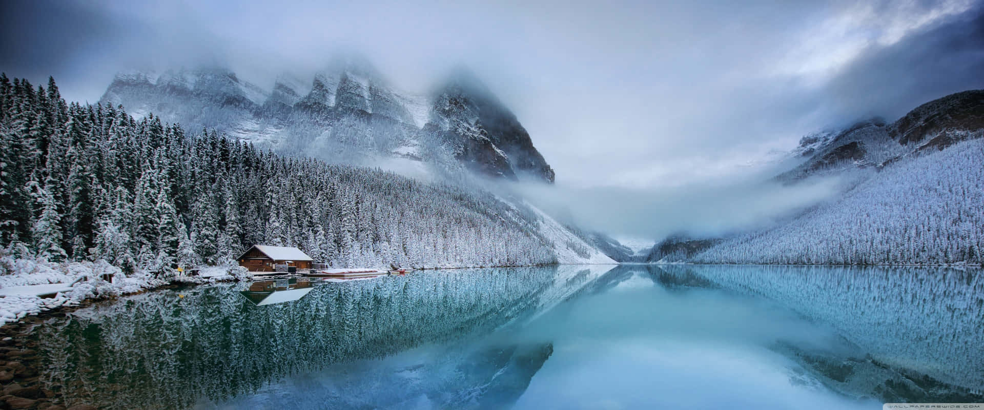 Apple Logo In A Rich Blue Gradient Background