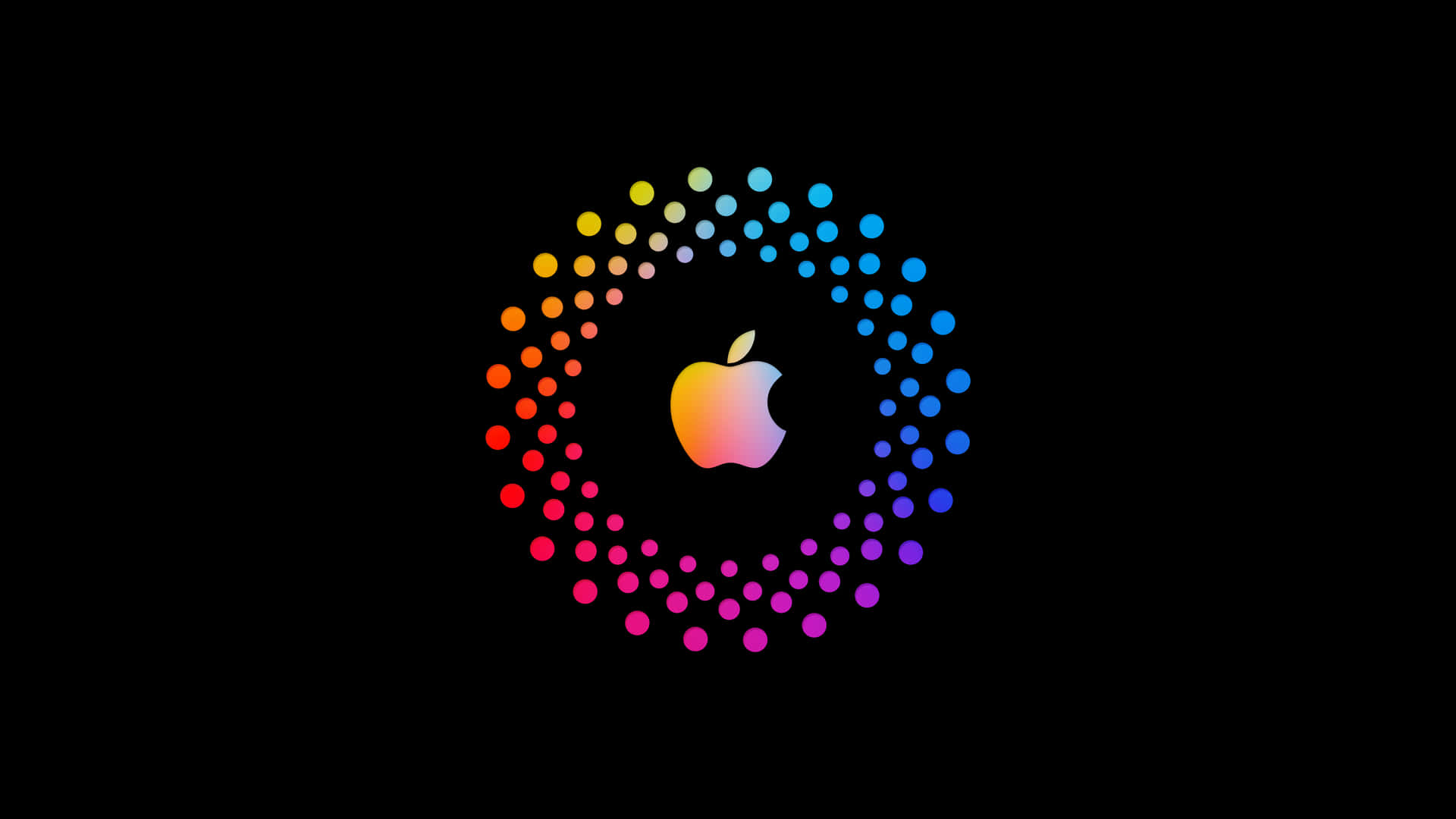 Apple Logo On A Black Background Background