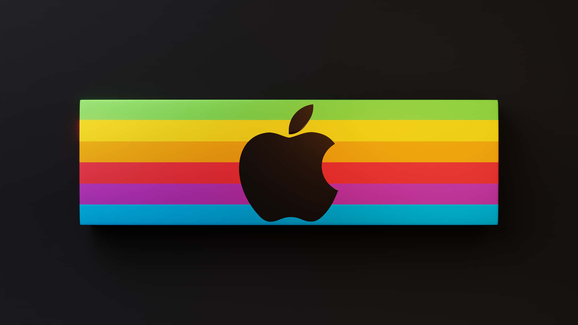 Apple Logo On A Black Background Background