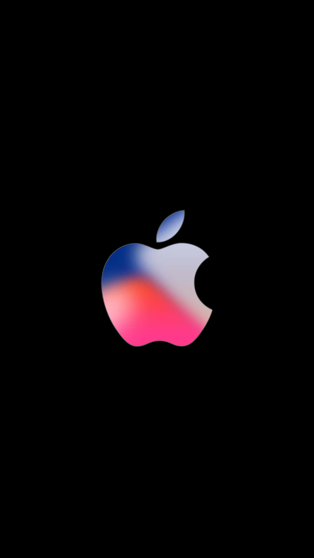 Apple Logo On A Black Background Background