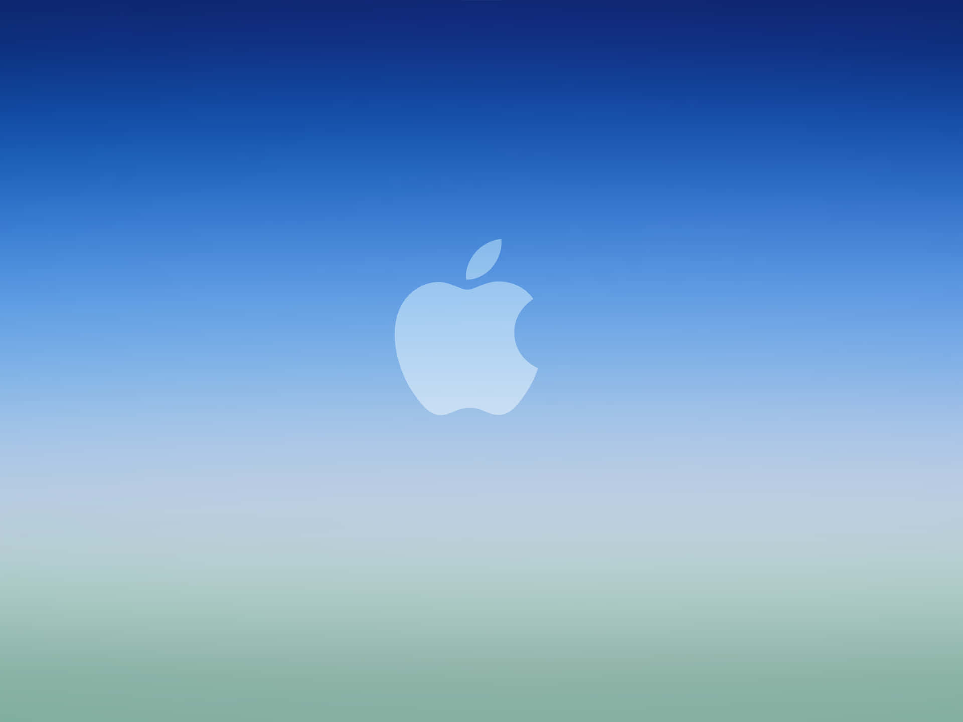 Apple Logo On A Blue Background