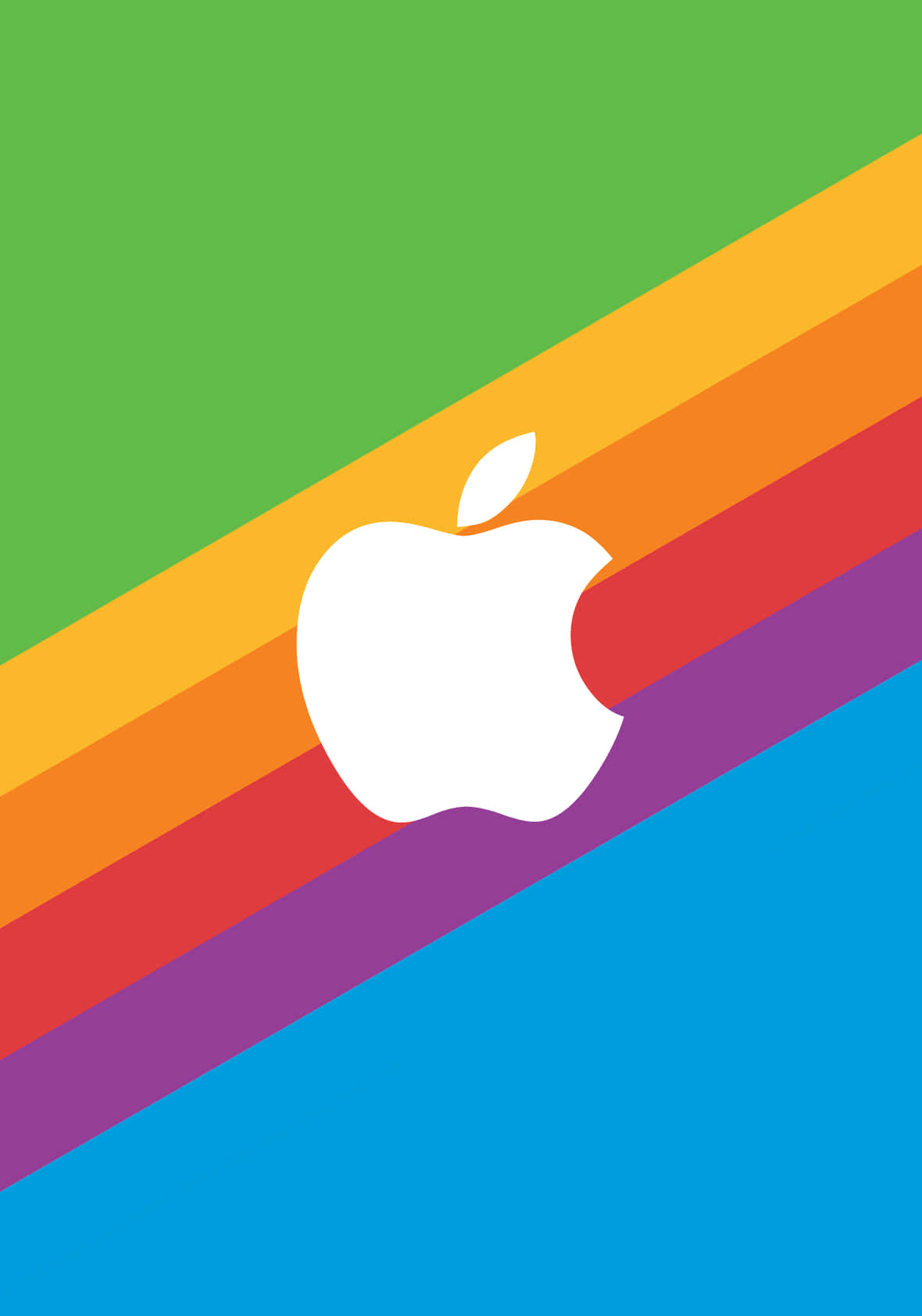 Apple Logo On A Colorful Background