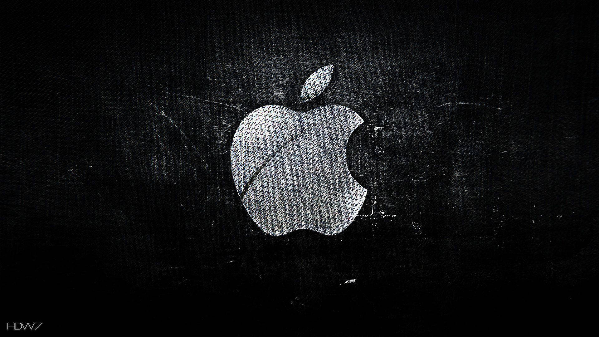 Apple Logo On Black Desktop