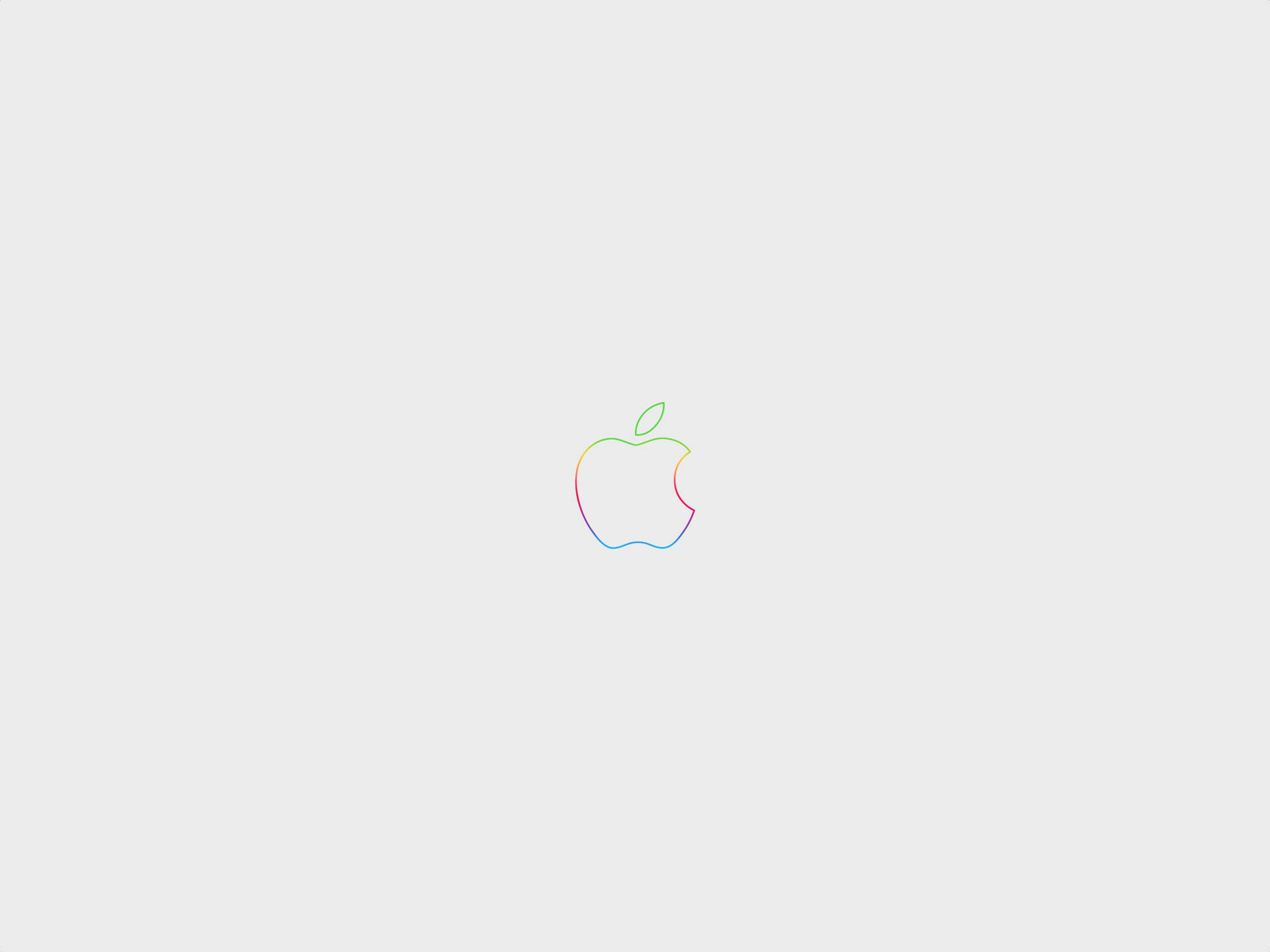 Apple Logo On Solid White Background