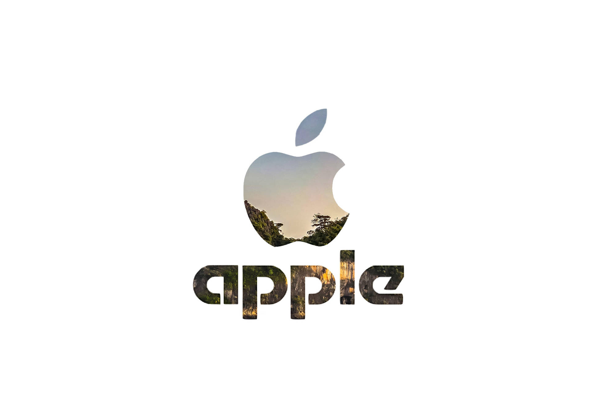 Apple Logo Scenery