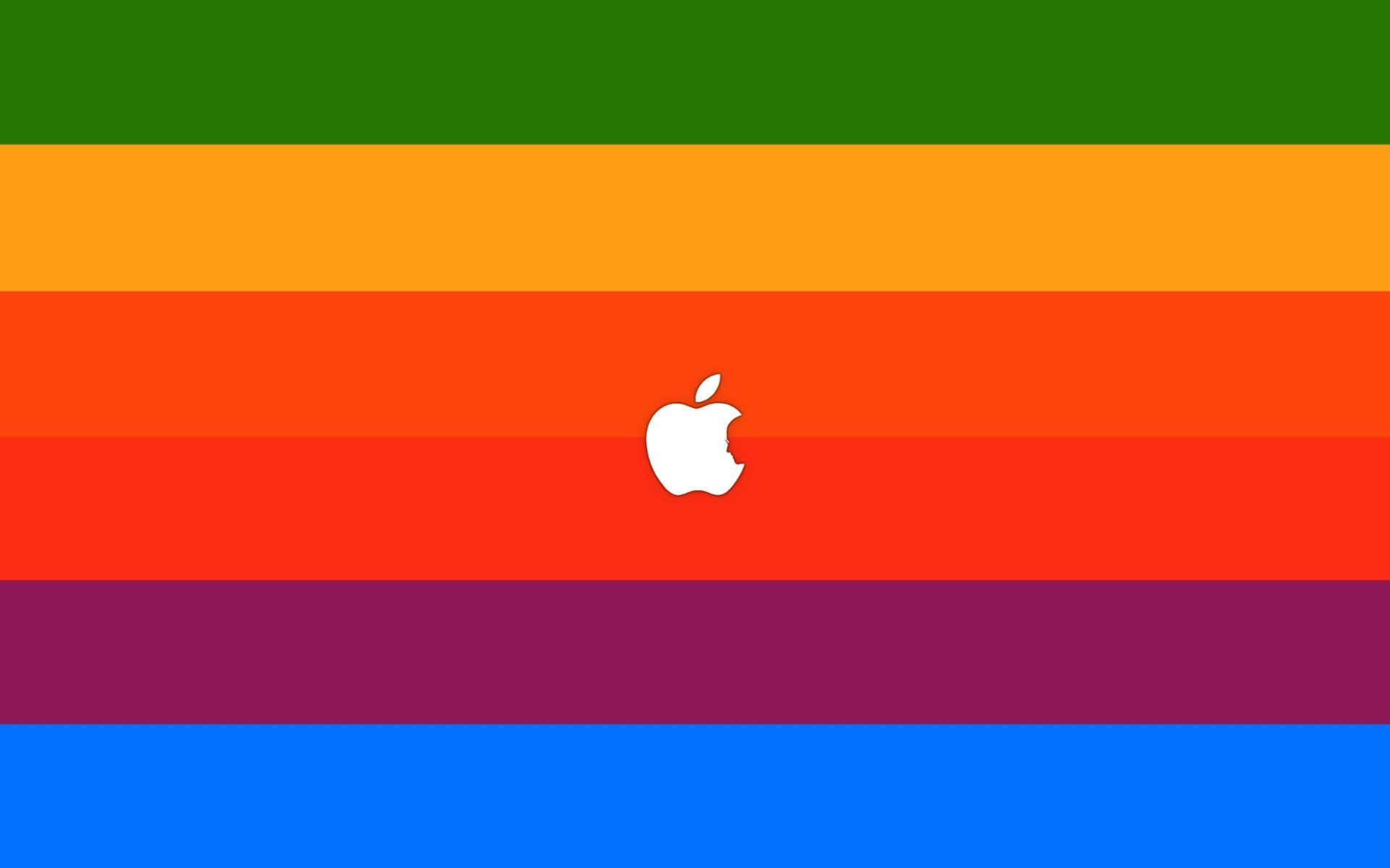 Apple Logo Steve Jobs Silhouette Background