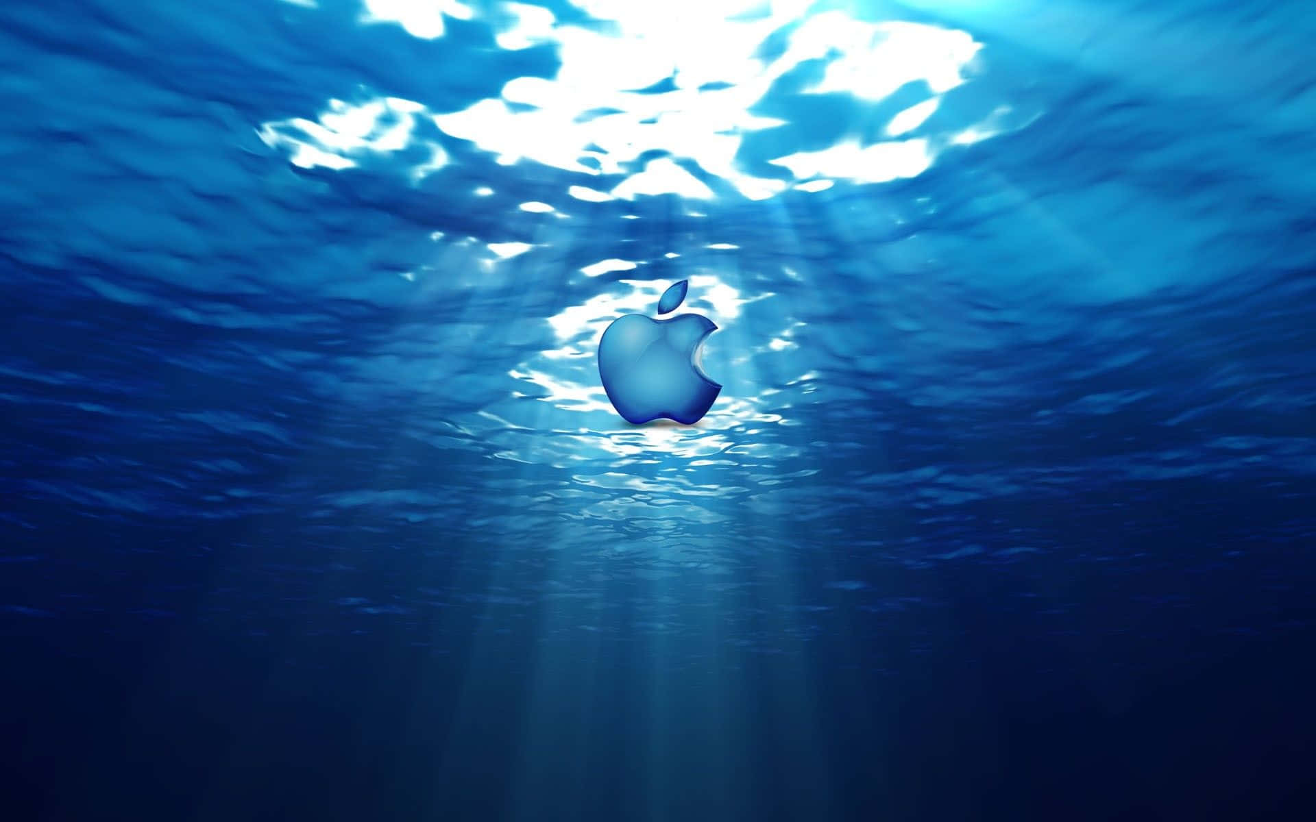 Apple Logo Under Water Wallpaper Background