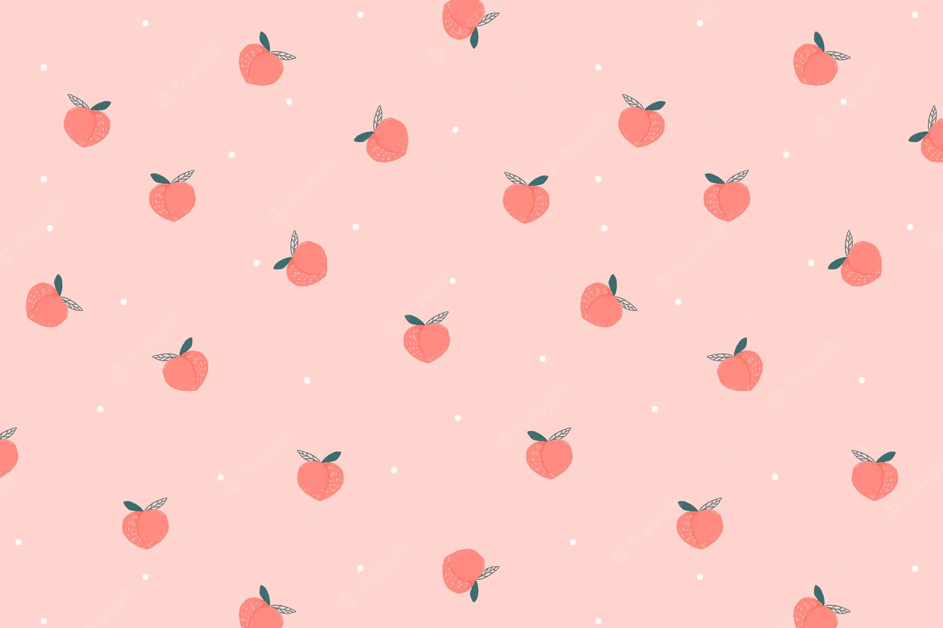 Apple Pattern On Pink Background Background