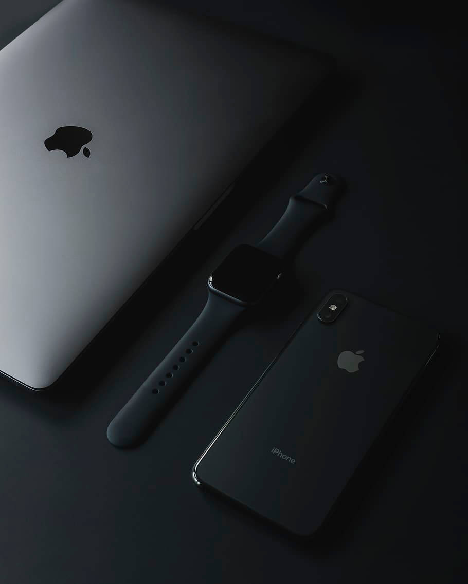 Apple Products Dark Minimalist Background