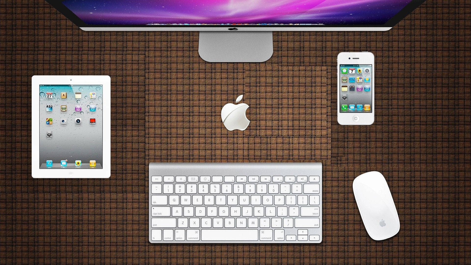 Apple Products Office Desk Set-up