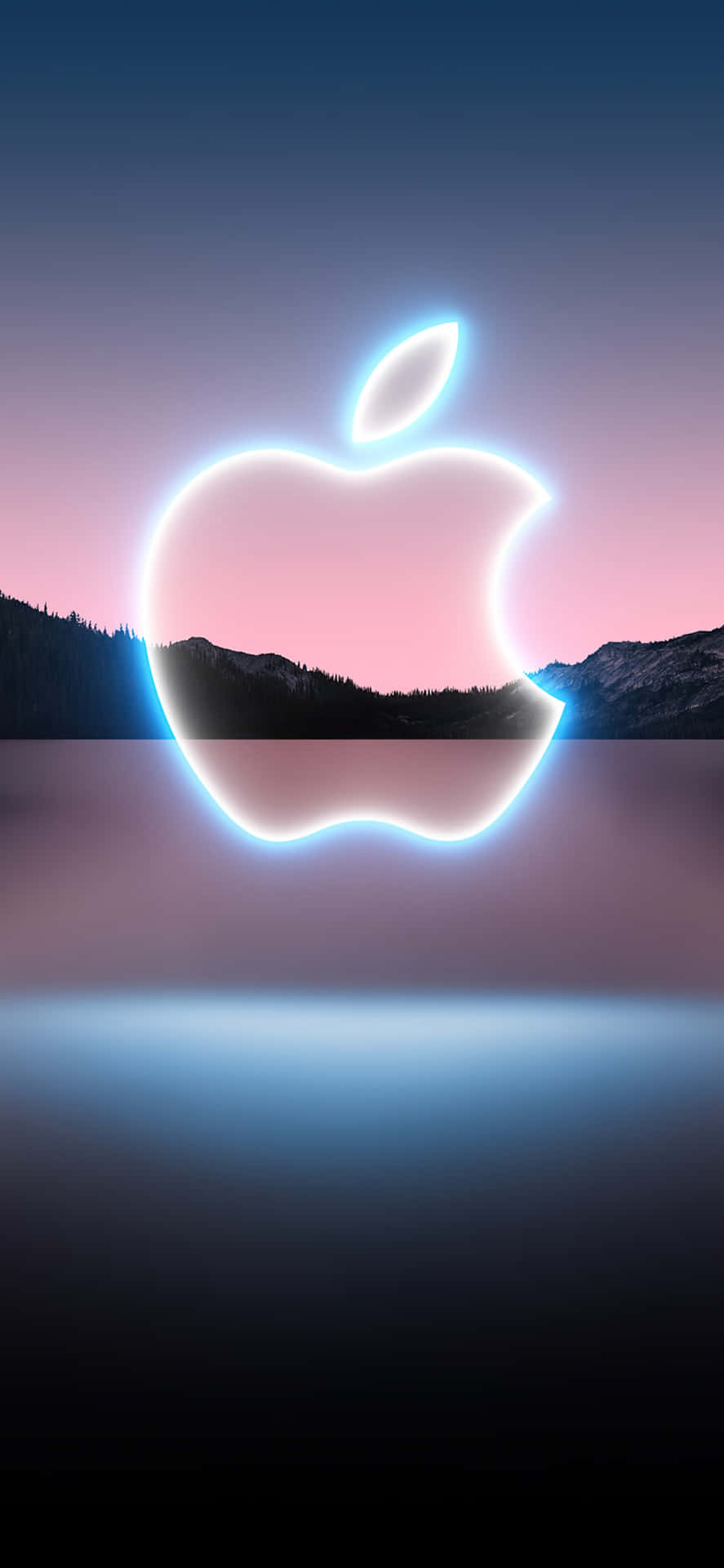 Apple's Iconic Iphone X With Logo Background