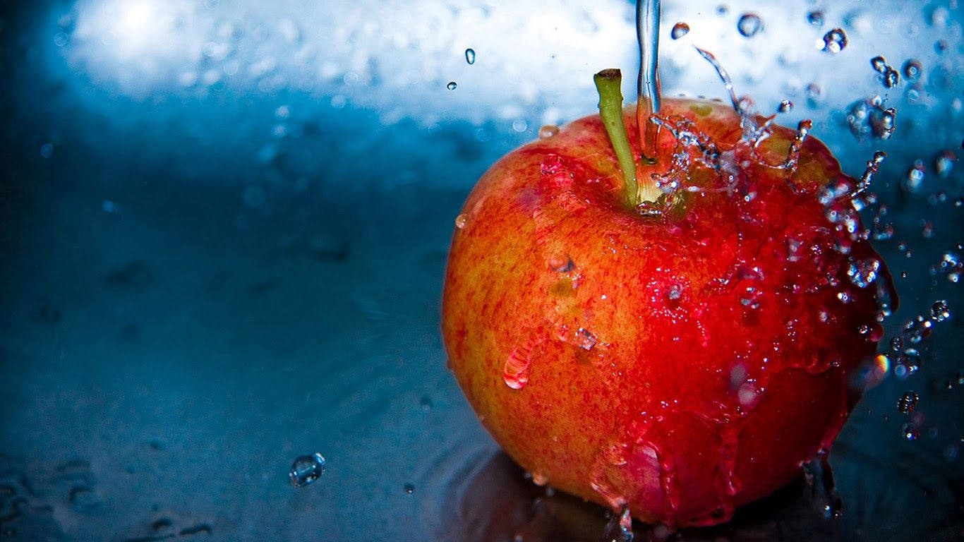 Apple Splash Food Art Background