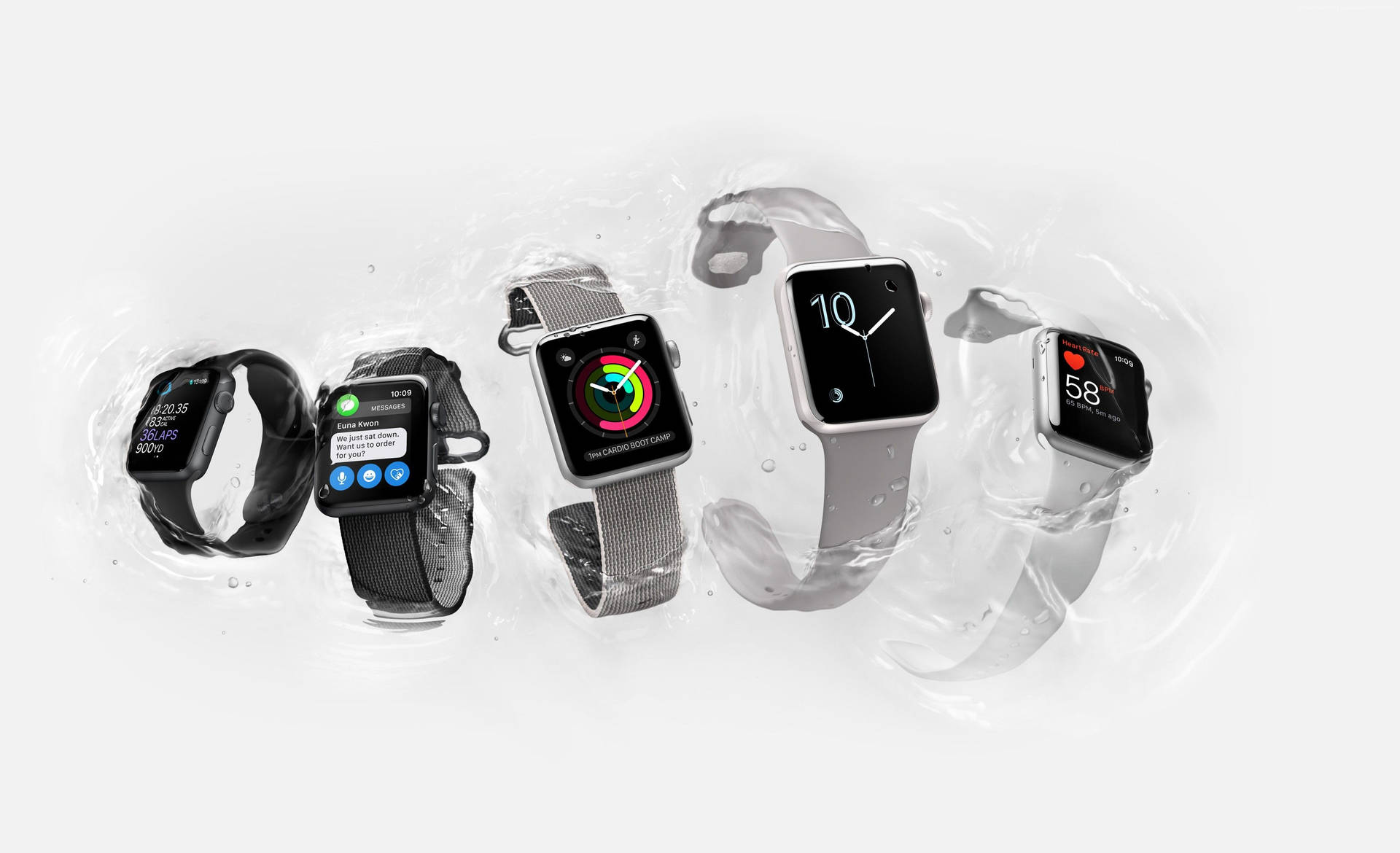 Apple Watch Black And Grey Colors Background
