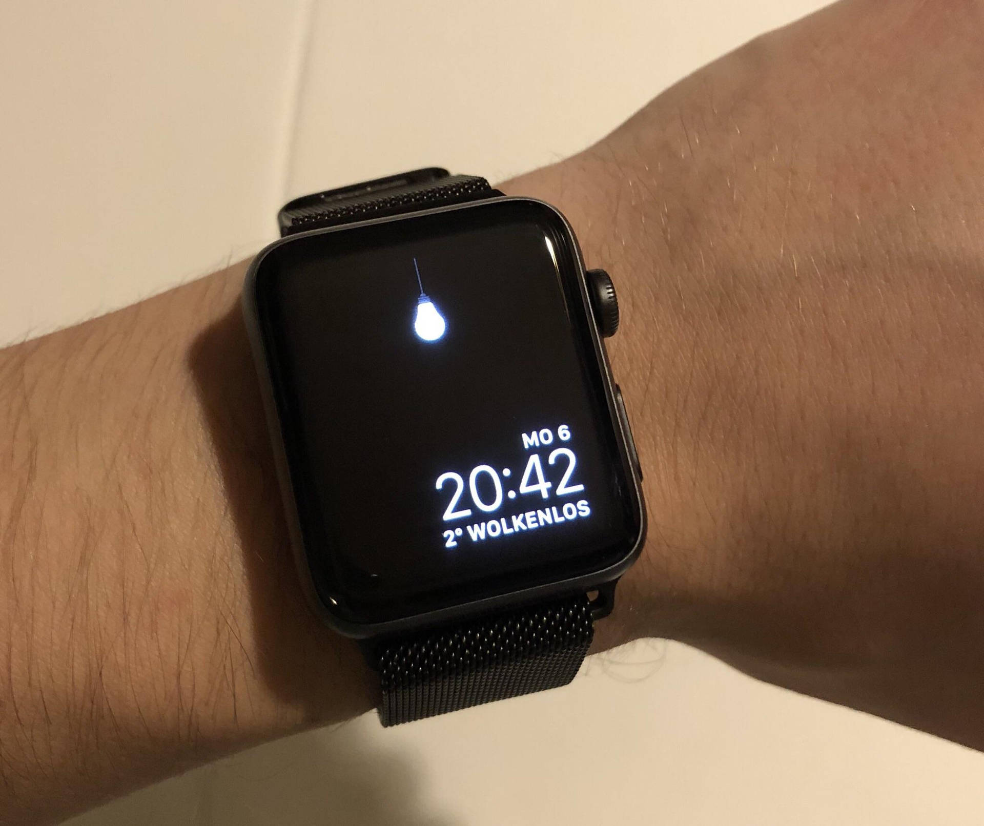 Apple Watch Hanging Light Bulb Interface Background