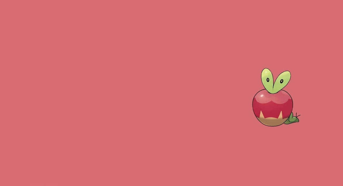 Applin On Light Red Background Background