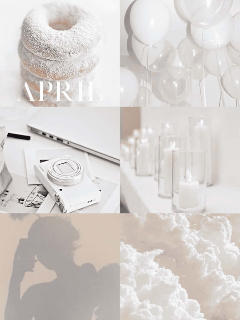 April Aesthetic Collage Background