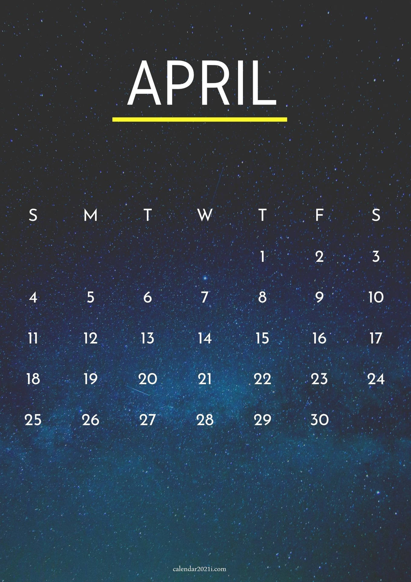 April Brings Beautiful Starry Nights Background