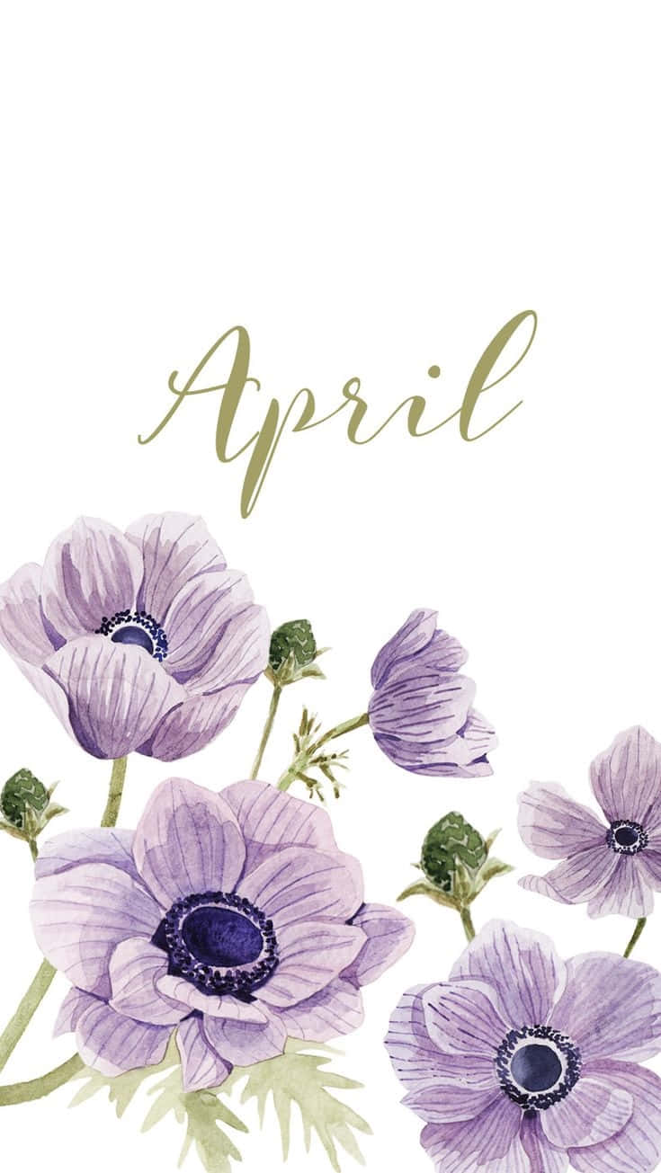 April Floral Design Background
