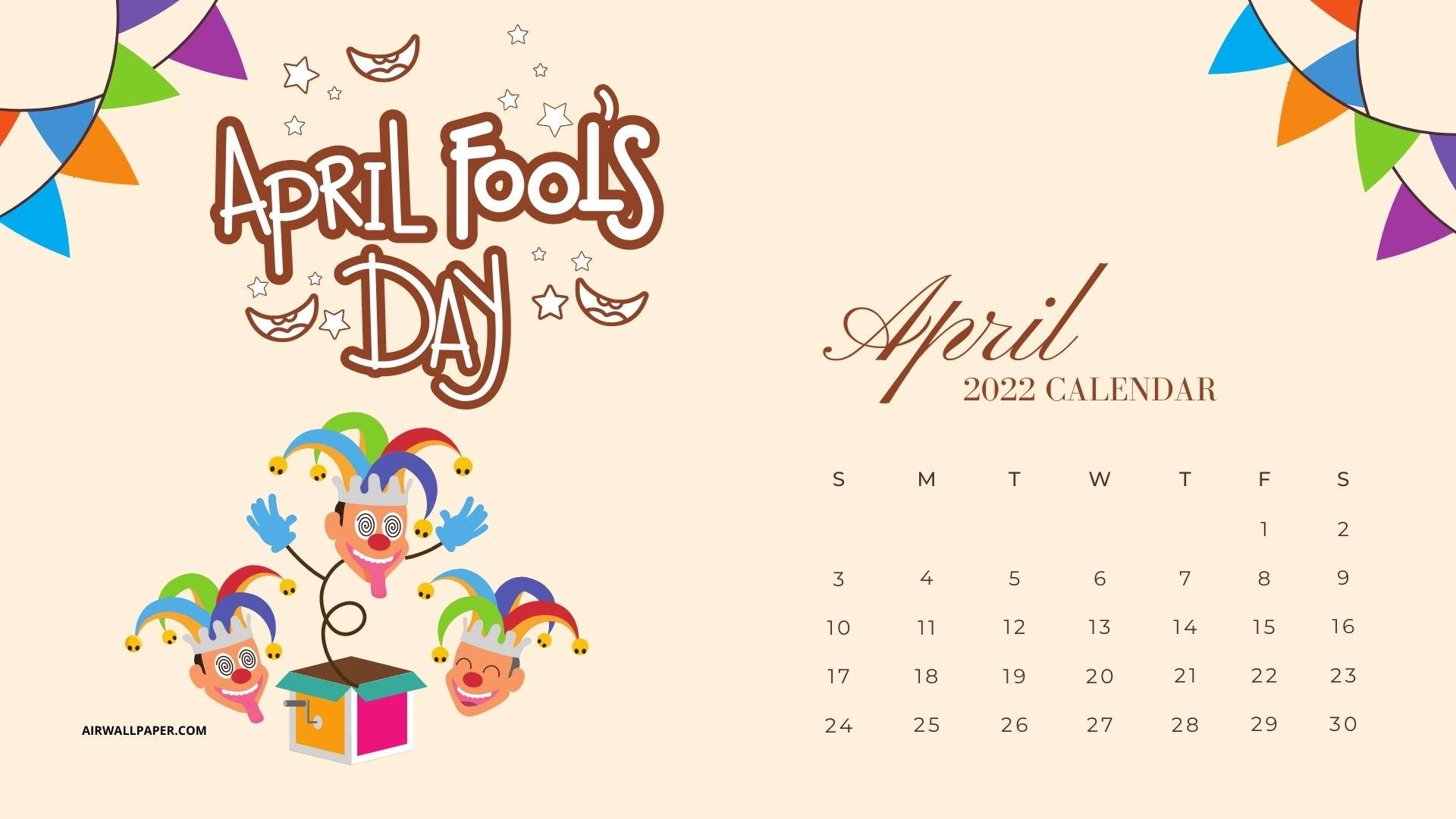 April Fools Day April 2022 Calendar