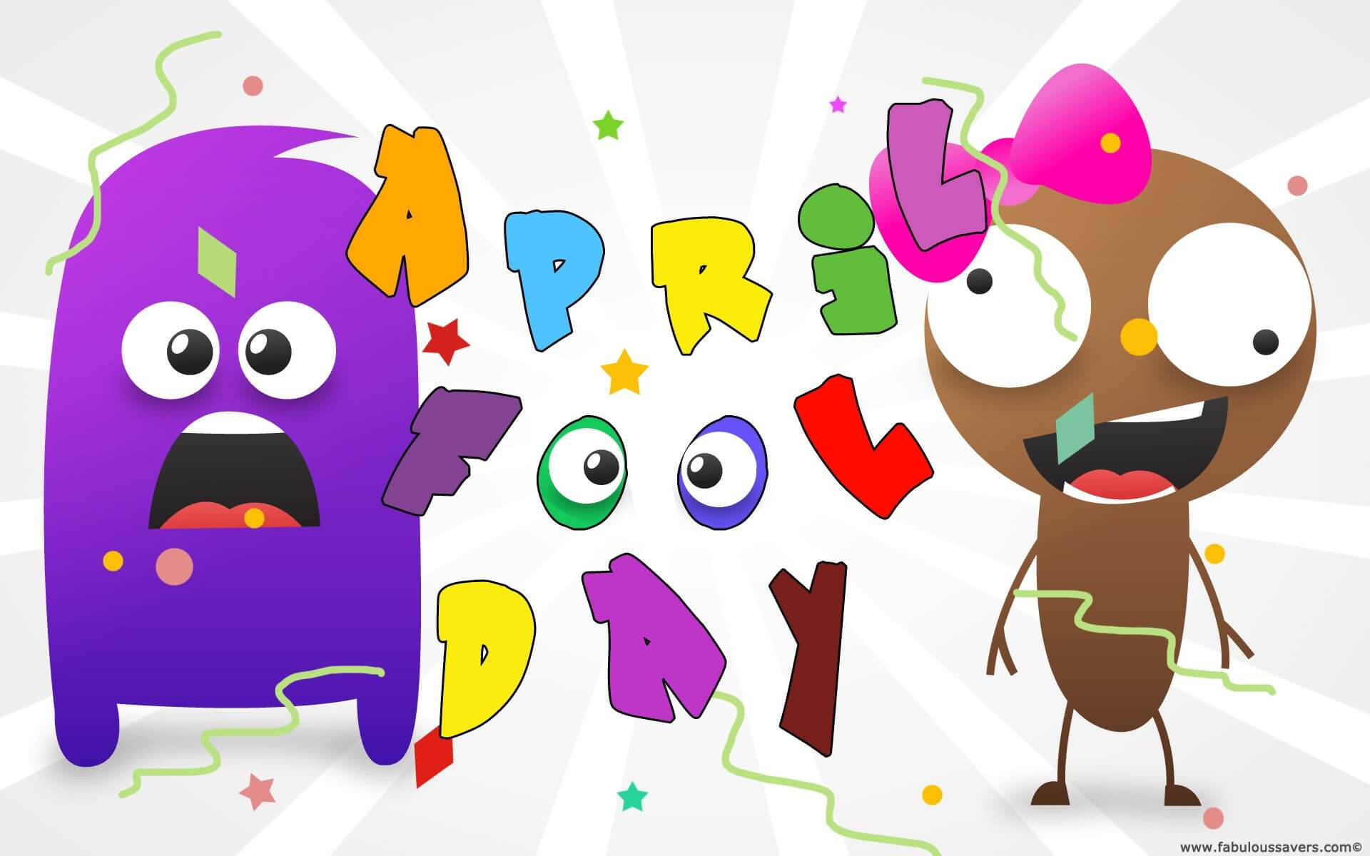 April Fools Day Cartoon Background