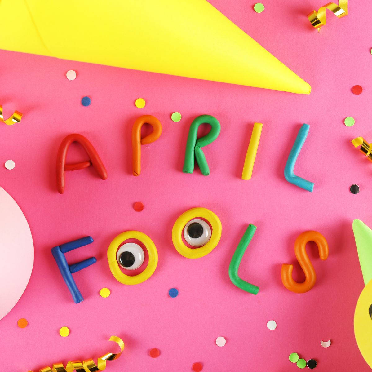 April Fools Day Clay Art Background