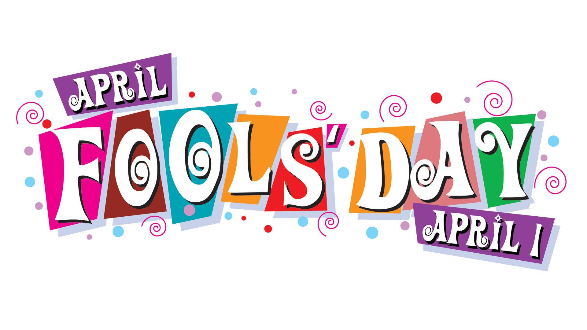 April Fools Day Festive Lettering Background