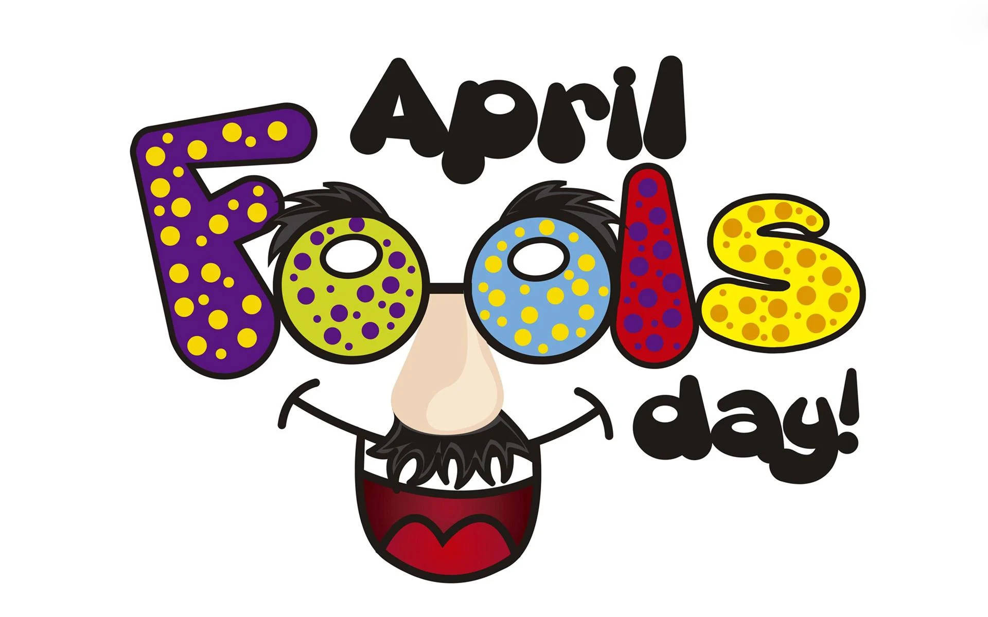 April Fools Day Moustache Mask Background