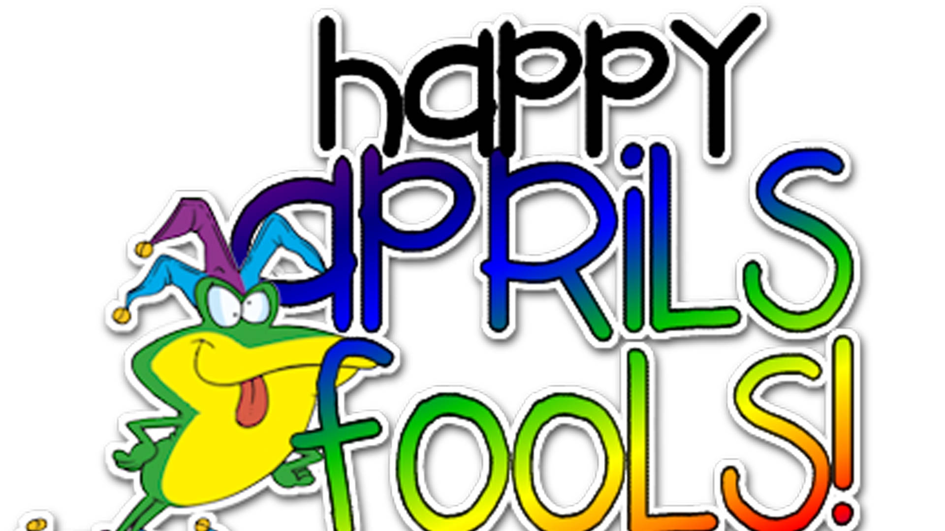 April Fools Day With Frog Background